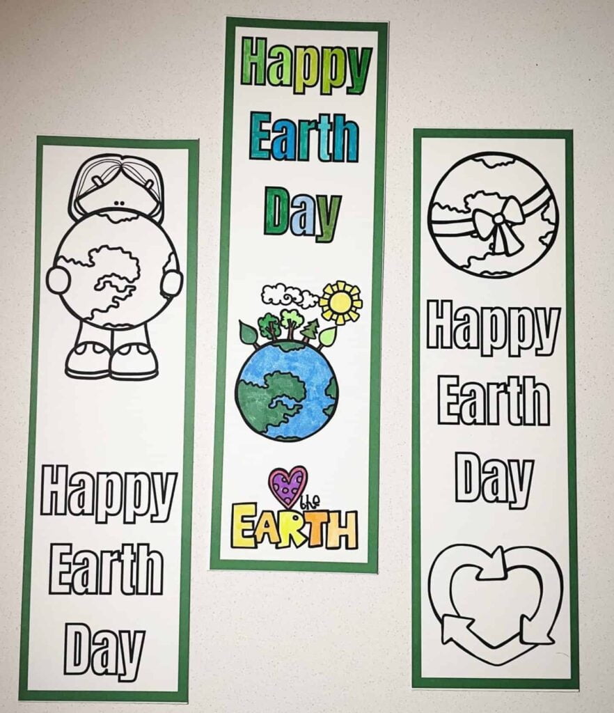 Free Earth Day Bookmarks To Color In Homeschool Of 1
