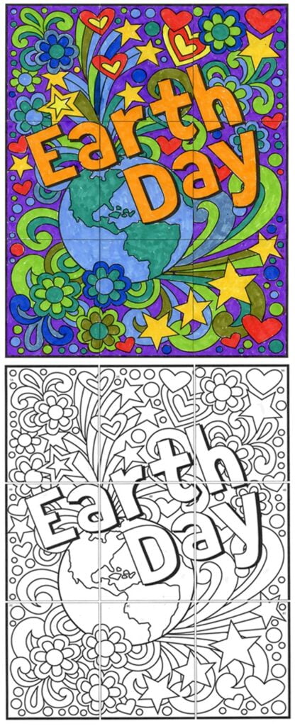 Free Earth Day Mini Mural Art Projects For Kids