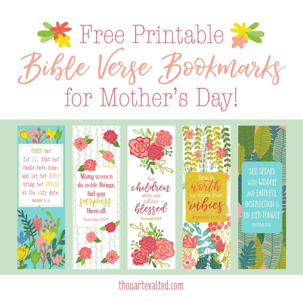 FREE Mother s Day Bookmarks ThouArtExalted
