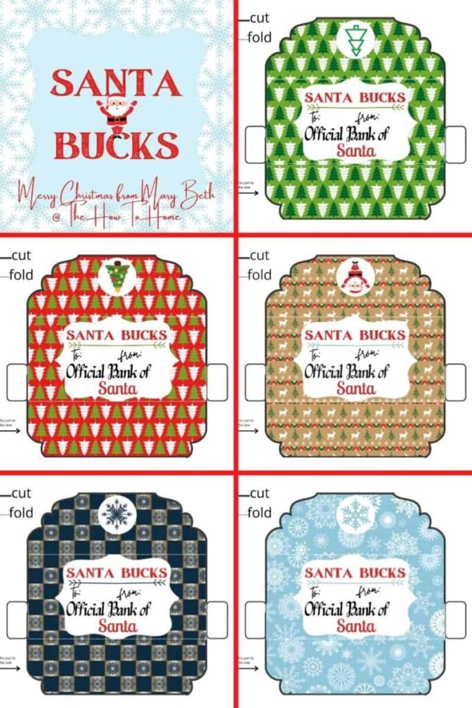 Free Printable Christmas Money Holders The How To Home