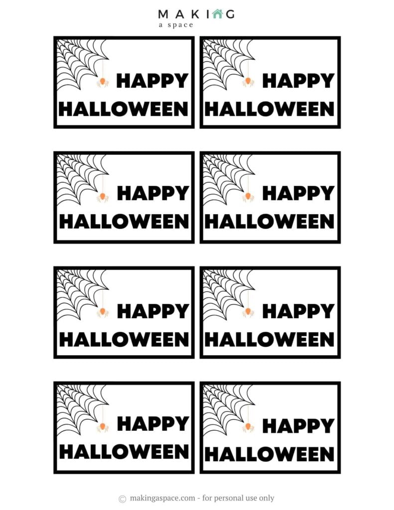 Free Printable Halloween Gift Tags Making A Space