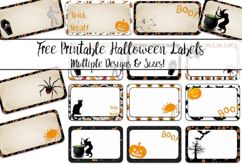 Free Printable Halloween Labels Multiple Sizes Multiple Designs