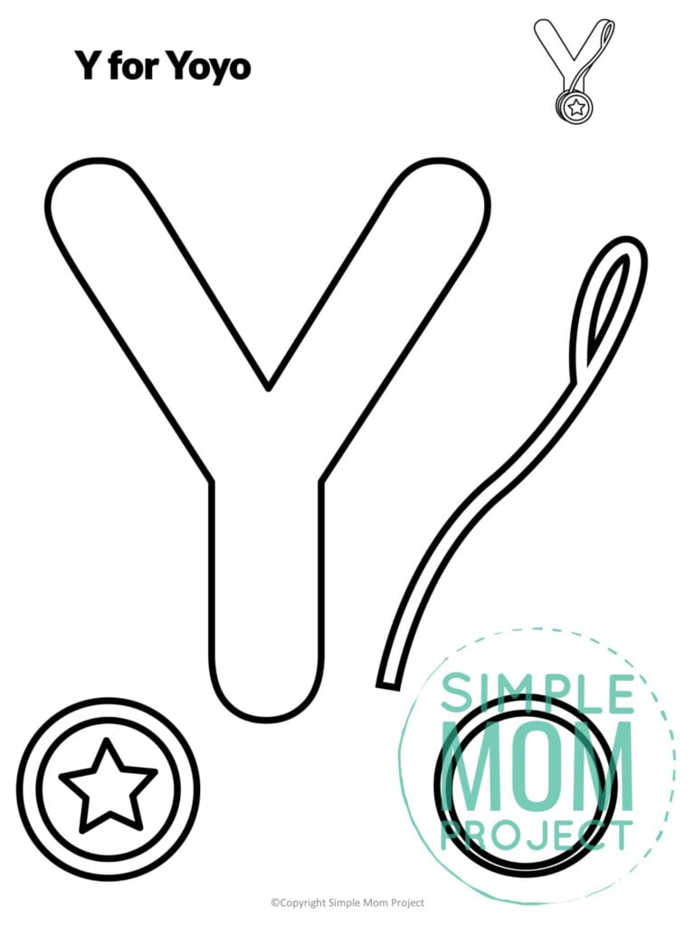 Free Printable Letter Y Craft Template Simple Mom Project