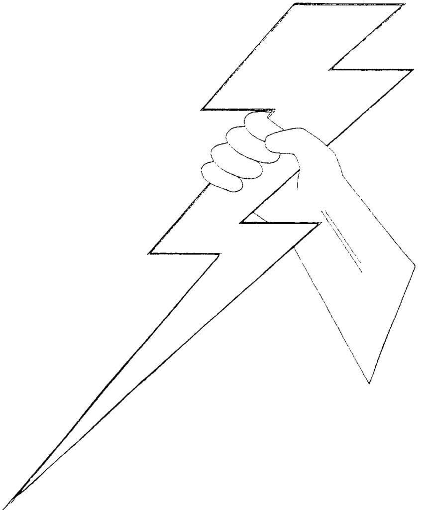 Lightning Bolt Stencil Printable