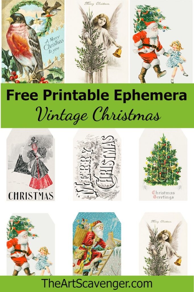 Free Printable Old Fashioned Christmas Ephemera Sheets The Art Scavenger