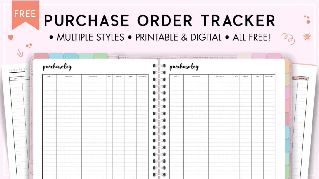 Free Printable Order Tracker