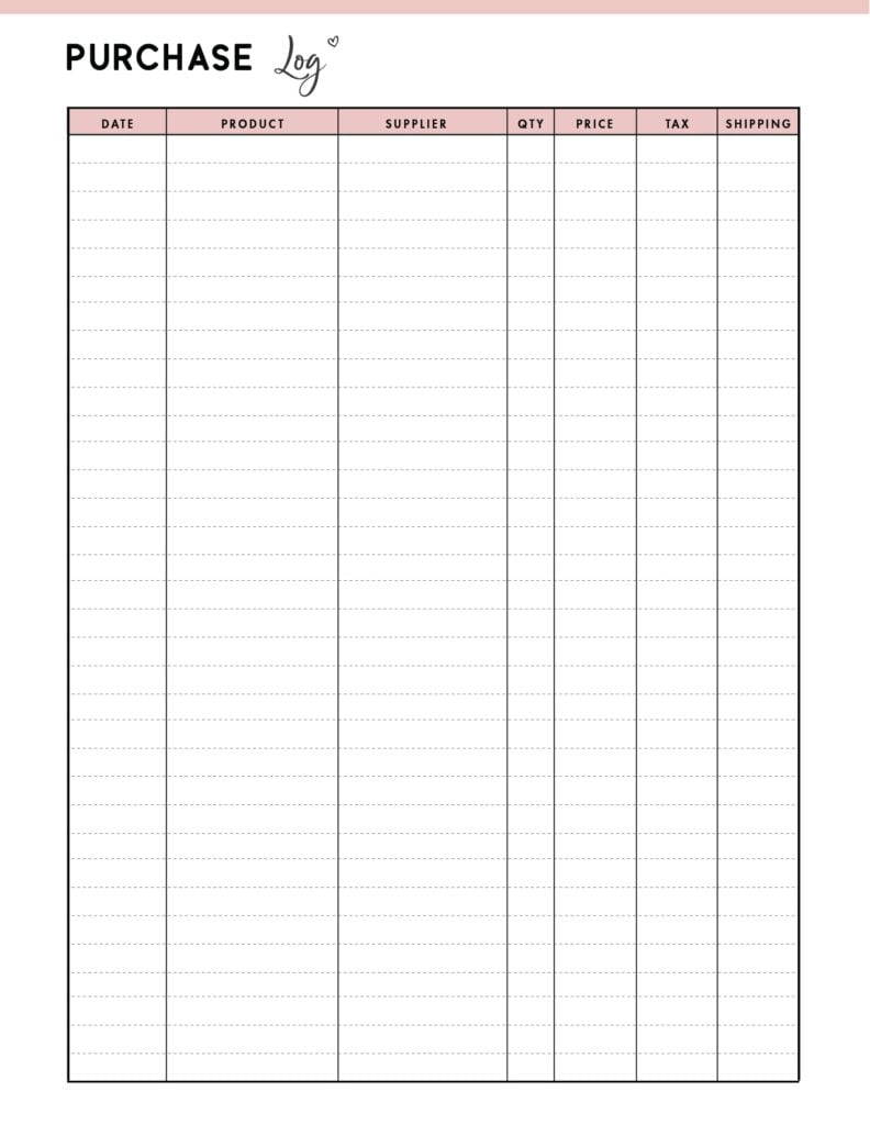 Free Printable Purchase Order Tracker World Of Printables