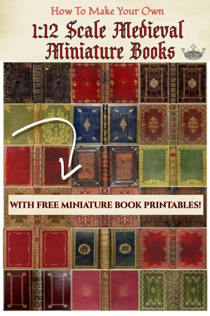 FREE Printables Make Your Own Miniature Books In 1 12 Scale Lady Miniac Mini Books Diy Miniature Books Diy Dollhouse Books