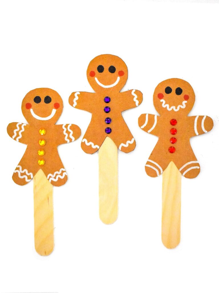 Gingerbread Man Puppets Stick Puppets Kids Activity Zone