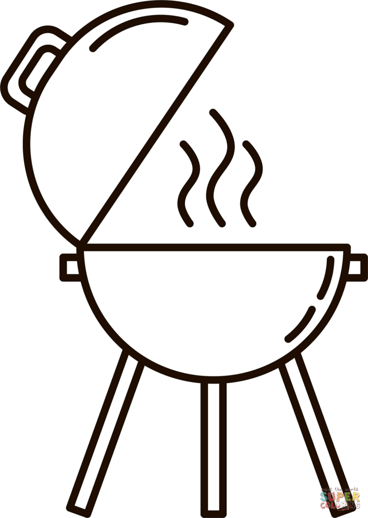 Grill Coloring Page Free Printable Coloring Pages