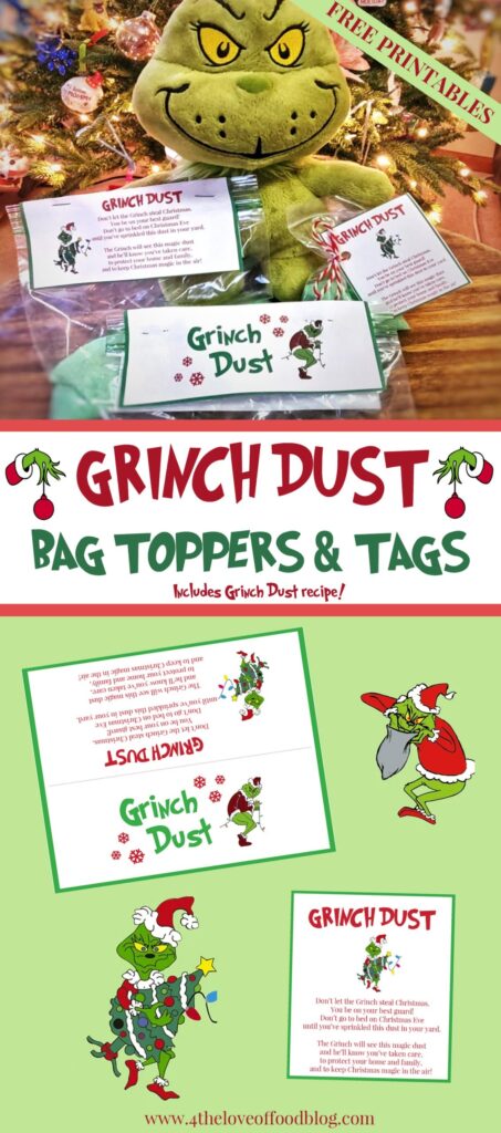Grinch Dust Recipe With Printable Bag Toppers And Tags For The Love Of Food