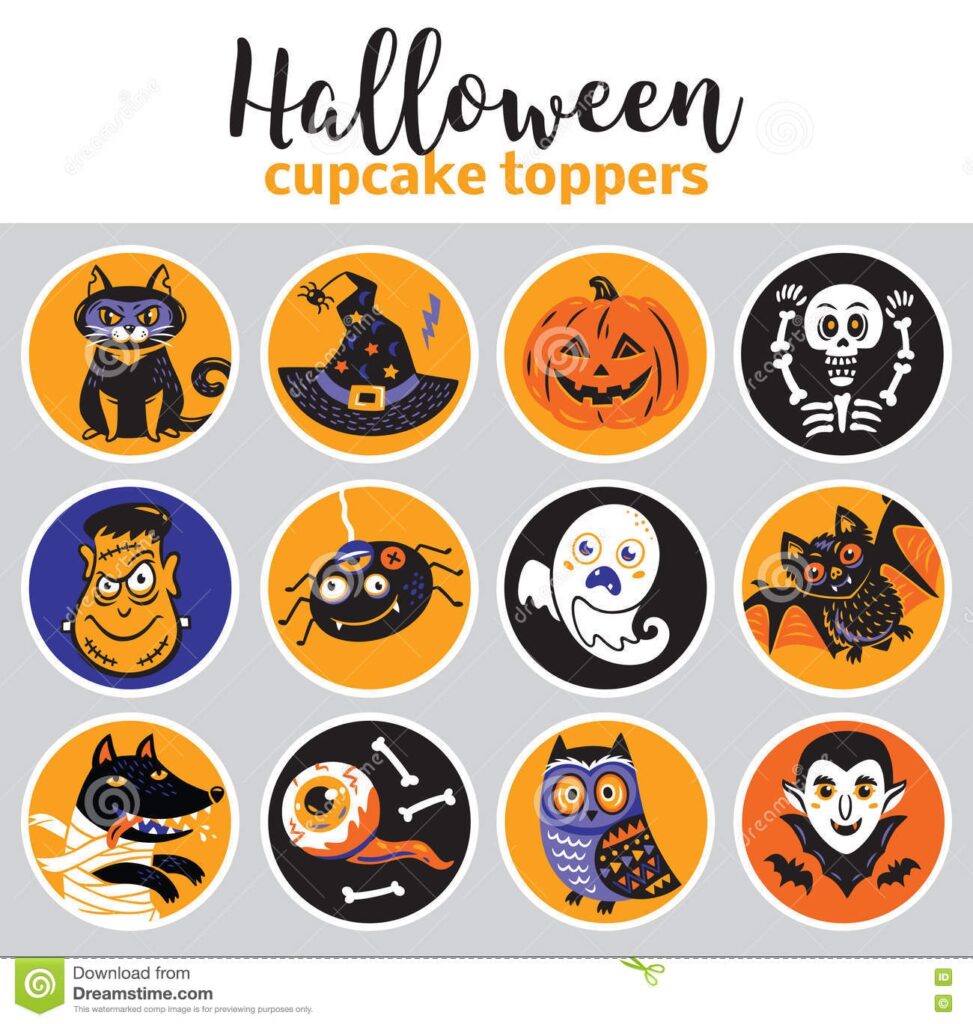 Halloween Cupcake Toppers Stock Illustrations 22 Halloween Cupcake Toppers Stock Illustrations Vectors Clipart Dreamstime