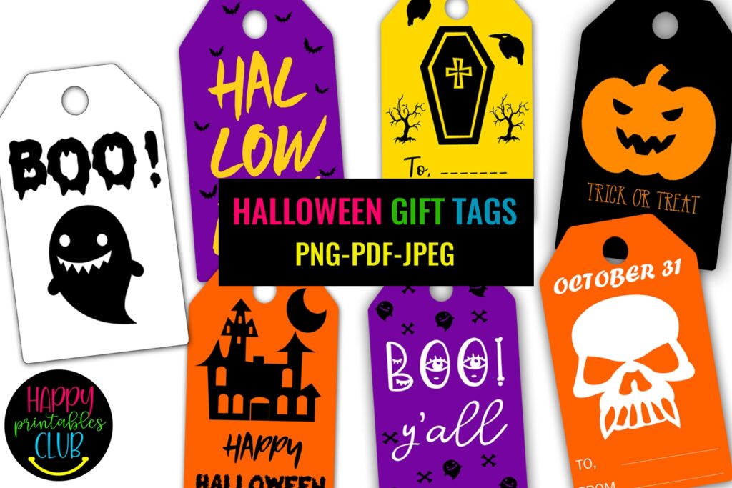 Halloween Gift Tags Printable Halloween Grafik Von Happy Printables Club Creative Fabrica