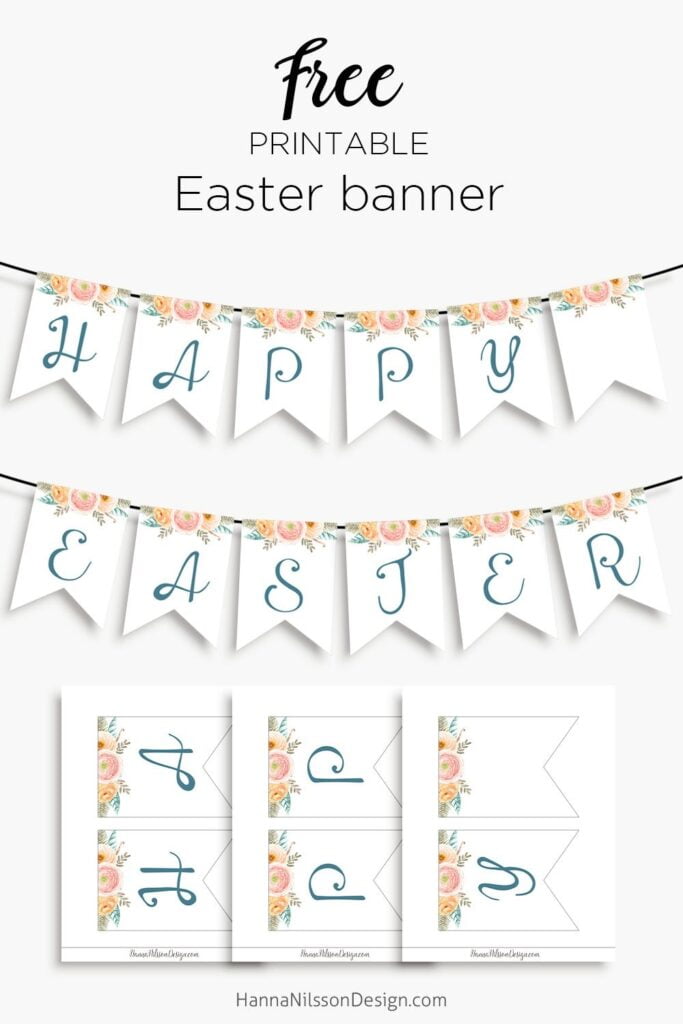 Happy Easter Printable Banner For Your Spring Decor Happy Easter Printable Printable Banner Easter Banner