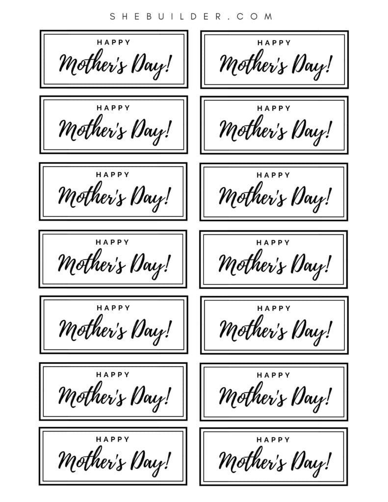 Mothers Day Tags Printable