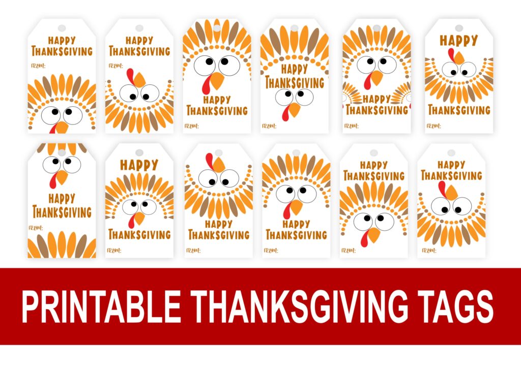 Happy Thanksgiving Tags Printables Depot