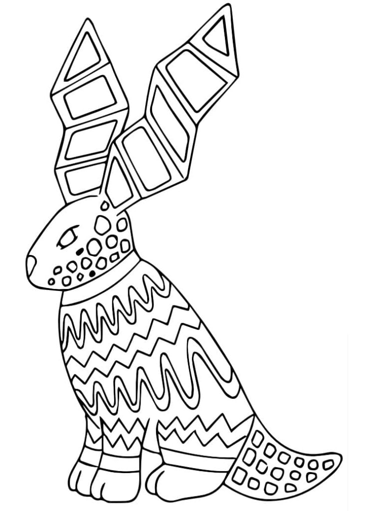Hare Alebrijes Coloring Page Free Printable Coloring Pages For Kids