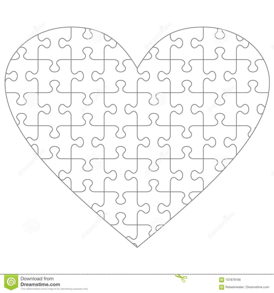Heart Puzzle Template Stock Illustrations 5 743 Heart Puzzle Template Stock Illustrations Vectors Clipart Dreamstime