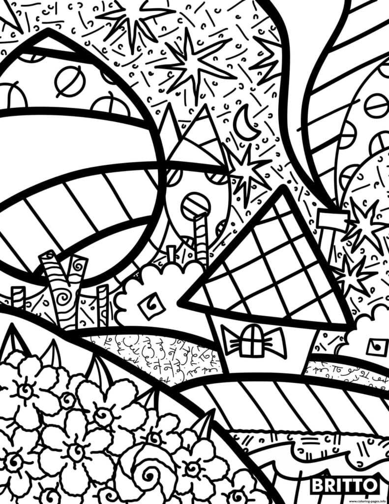 Printable Britto Coloring Pages