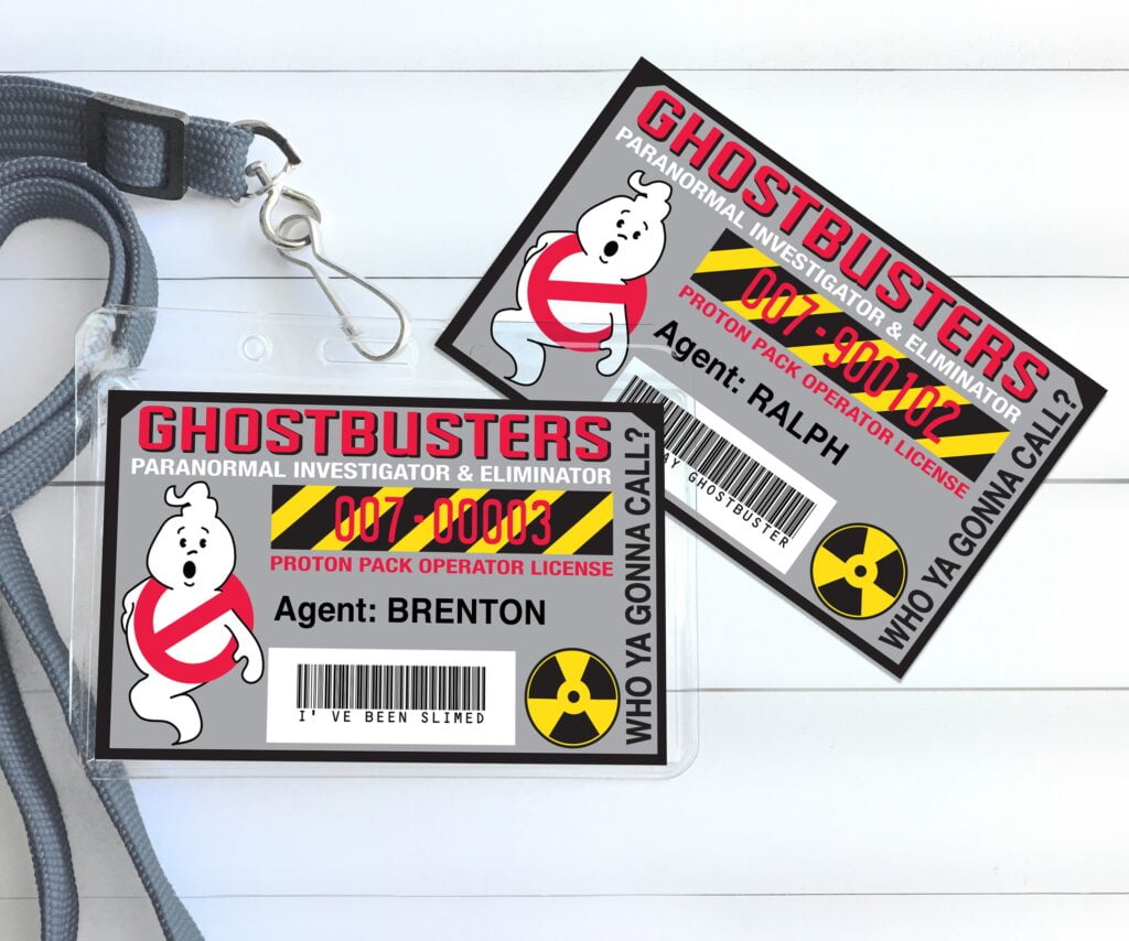 ID Badges Ghost buster Inspired I D Badge Birthday Party Etsy de