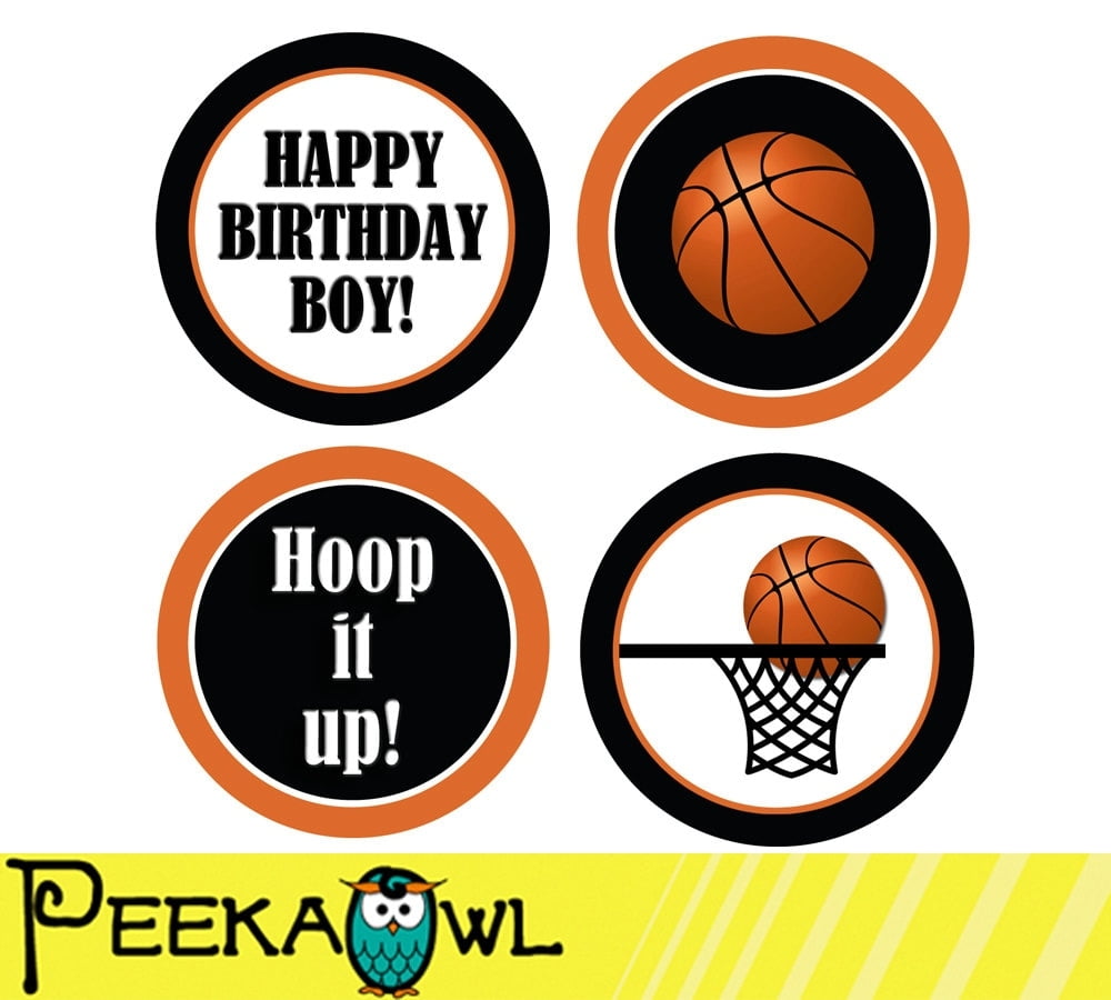 Instant Download Basketball Cupcake Toppers Printable Etsy de