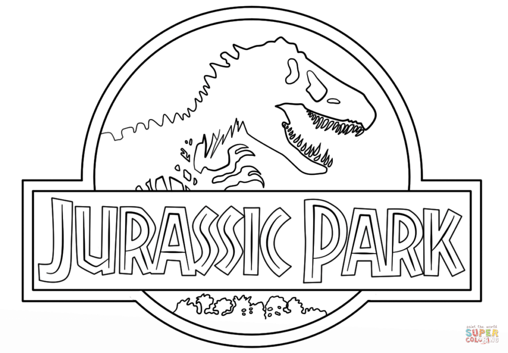 Jurassic Park Logo Coloring Page Free Printable Coloring Pages