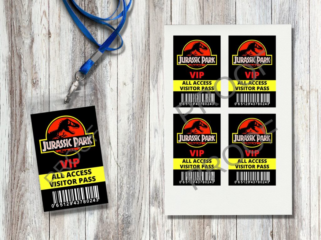 Jurassic Park Pass Printable