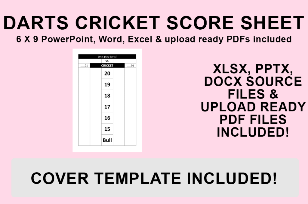 KDP Interior Darts Cricket Score Sheet Grafik Von Bowes Publishing Creative Fabrica