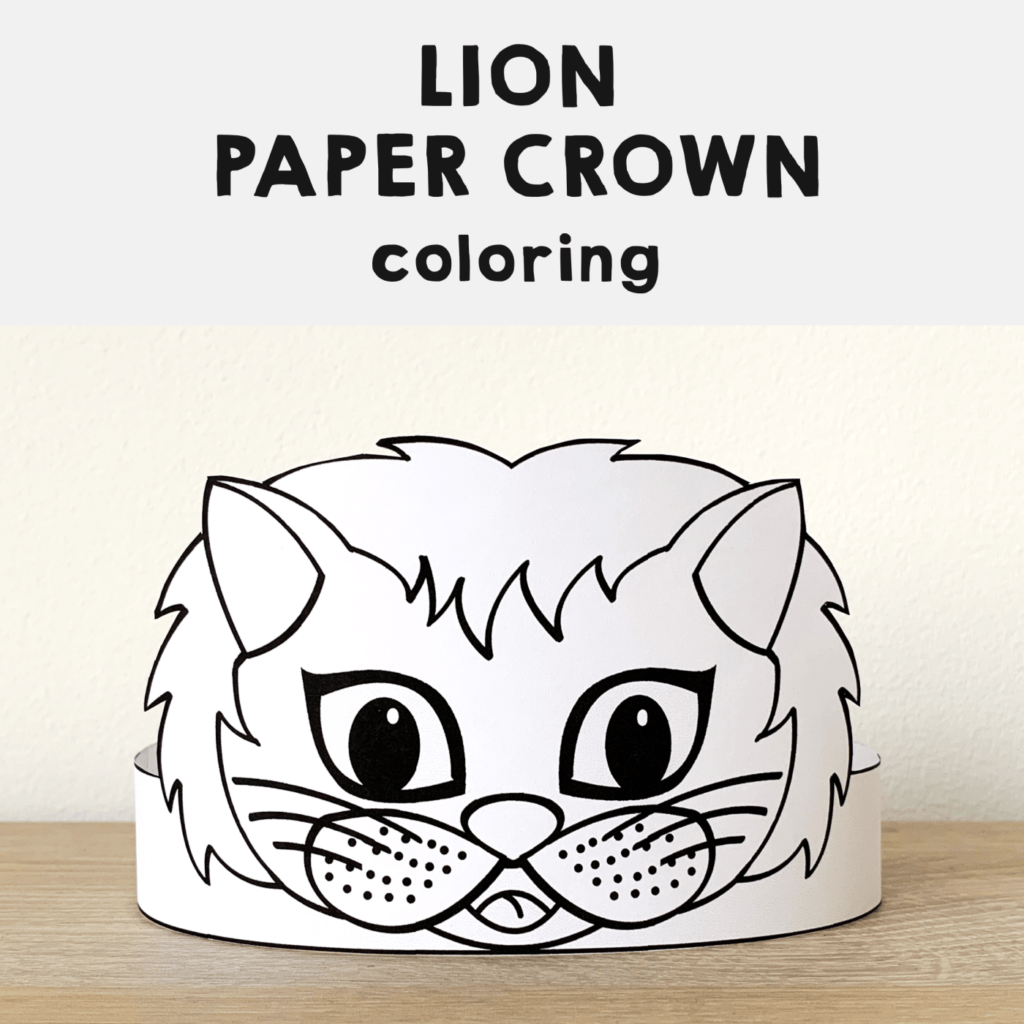 Lion Paper Crown Printable Africa Animal Coloring Craft Made By Teachers