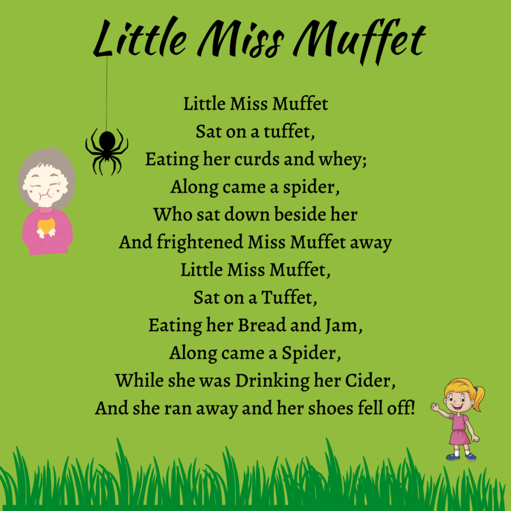 Little Miss Muffet Rhyme Printable Lyrics And Origins 