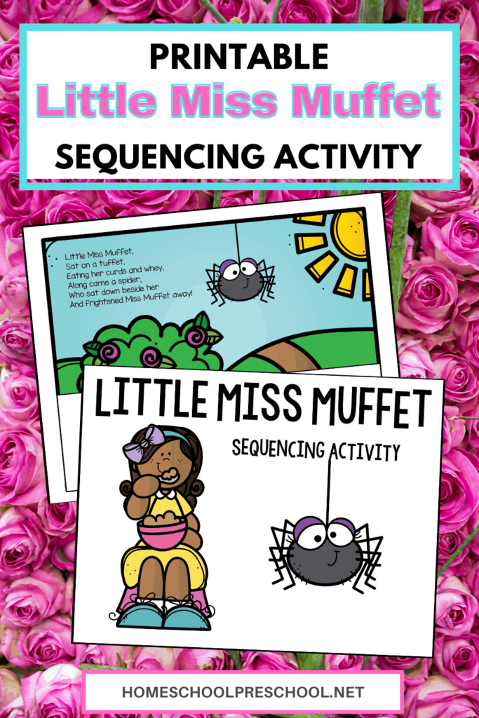Little Miss Muffet Sequencing Printable For Preschool