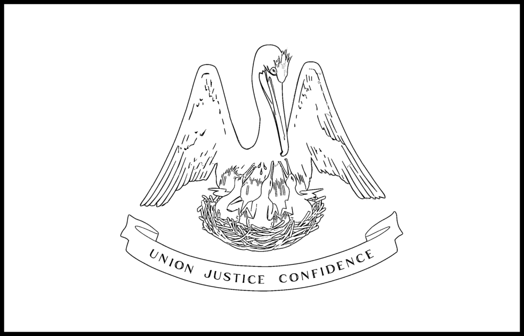 Louisiana Flag Coloring Page State Flag Drawing Flags Web