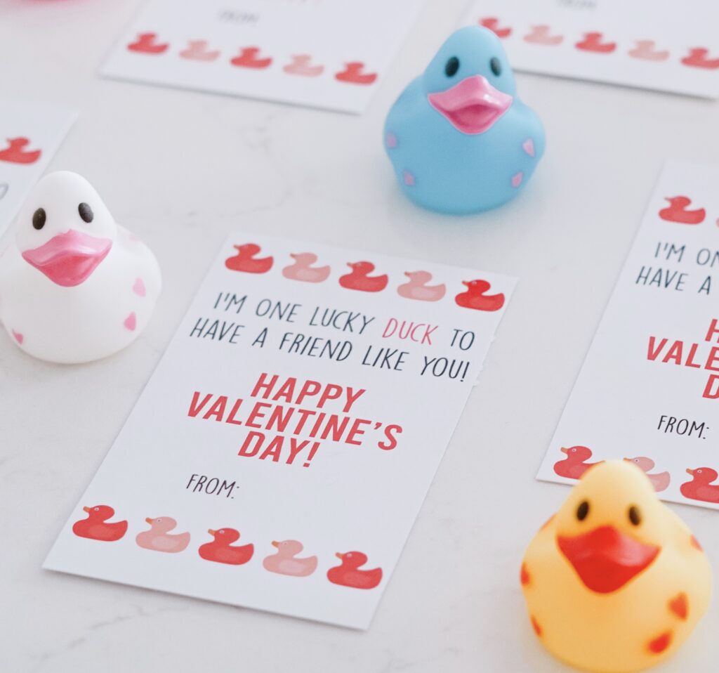 Lucky Duck Valentine s Day Cards 