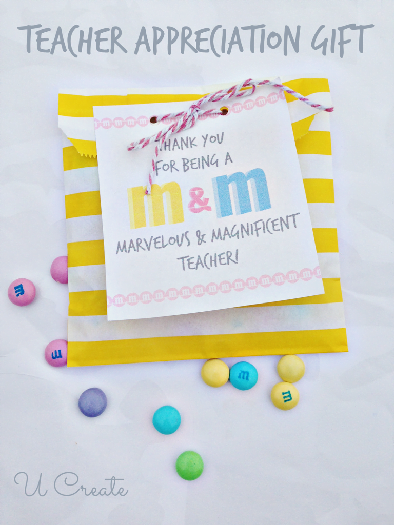 M&m Teacher Appreciation Printable