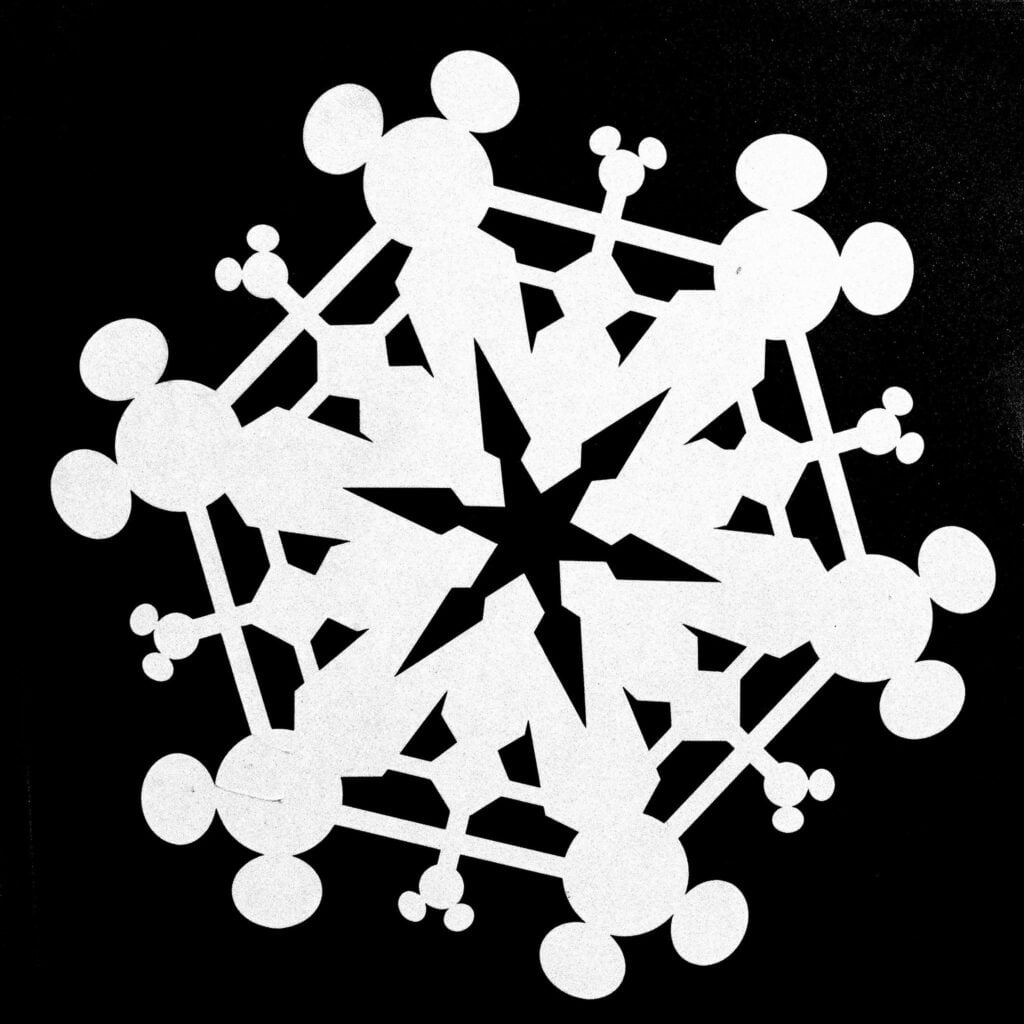 Printable Mickey Mouse Snowflake