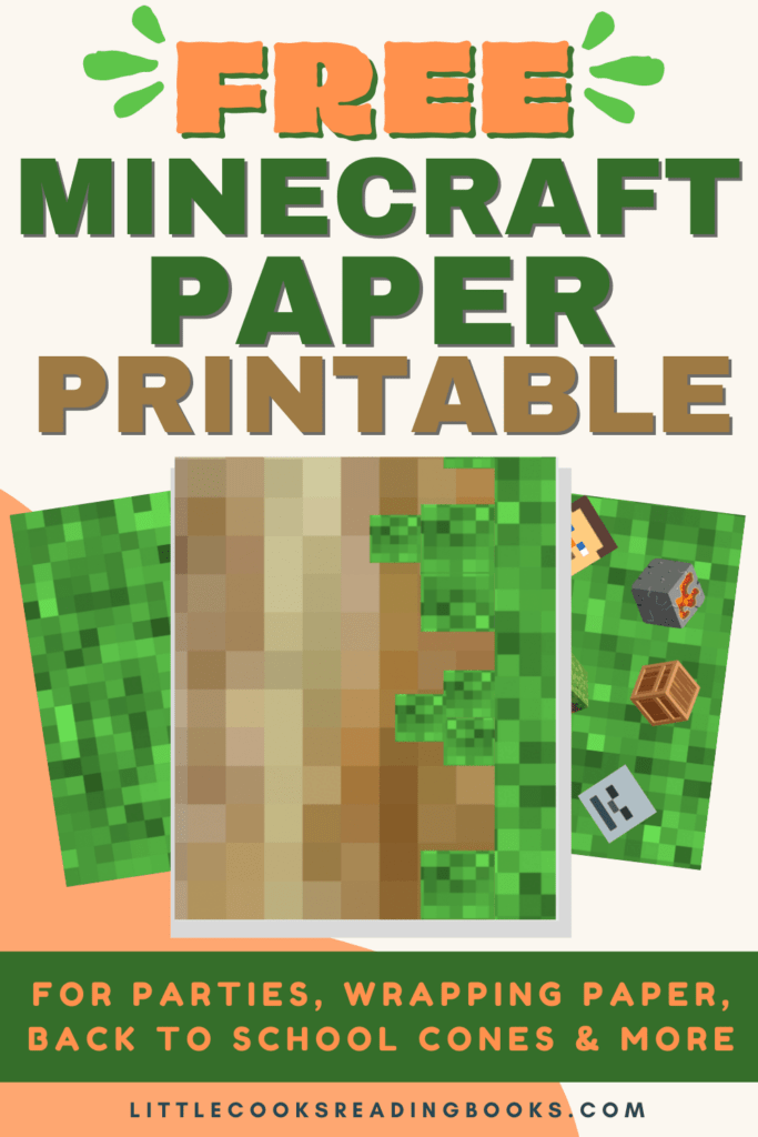 Minecraft First Day Of School Cone Craft With Free Minecraft Printable Wrapping Paper