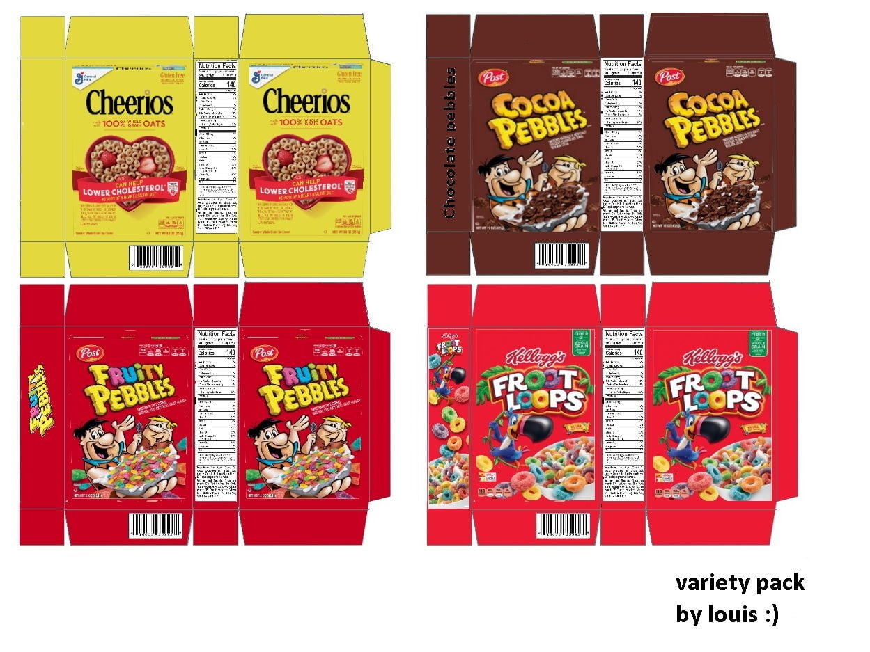 Cereal Box Project Template