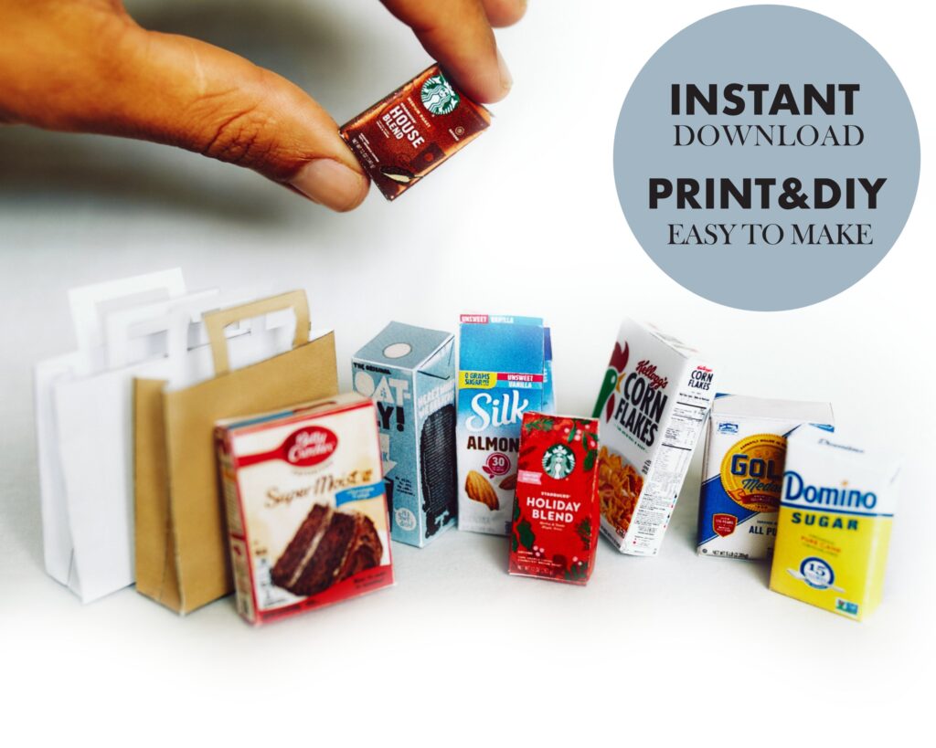 Miniature Food Packaging Printables