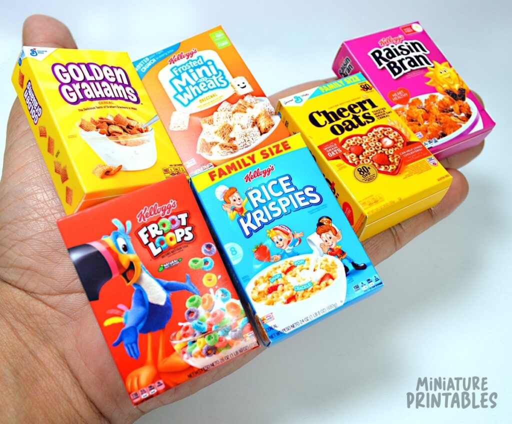 Miniature Cereal Box Printables