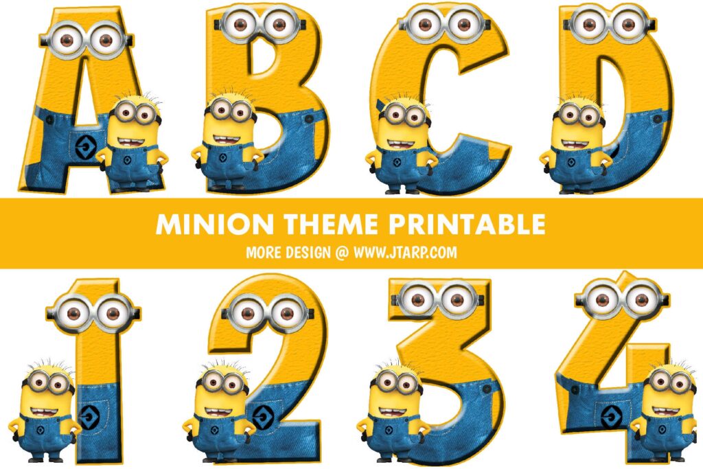 Minion Alphabet Letters And Numbers Free Printables JTarp Design