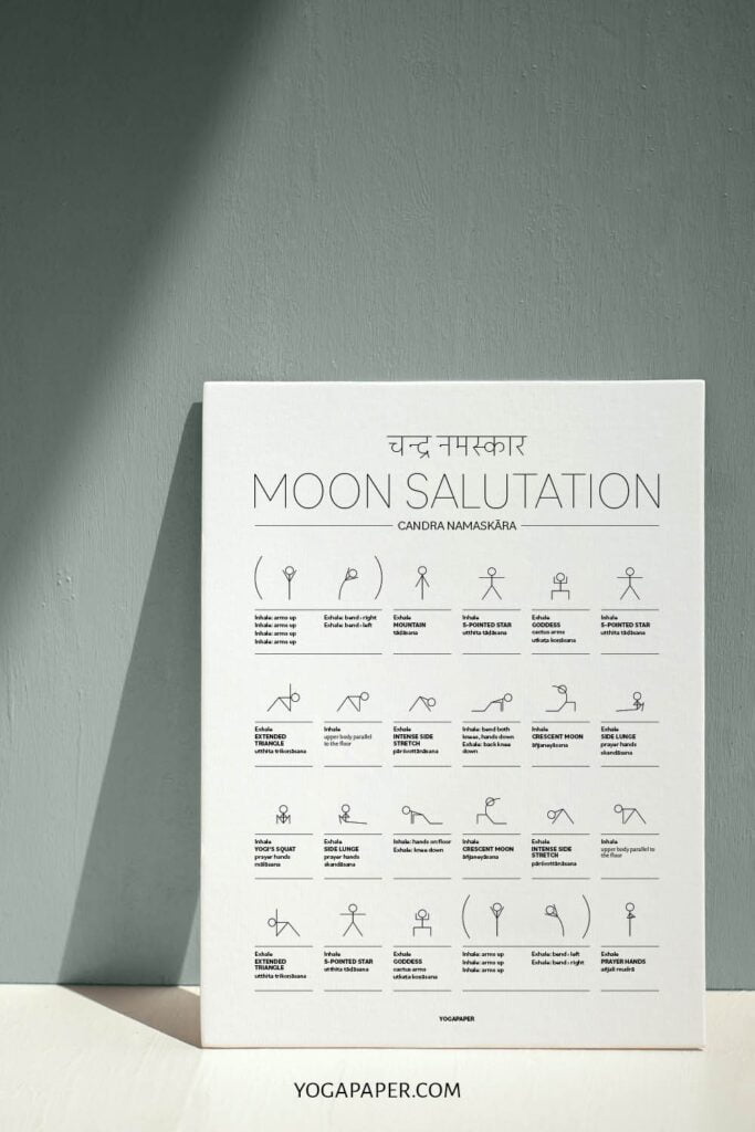 Moon Salutation Yoga Sequence Yoga Paper