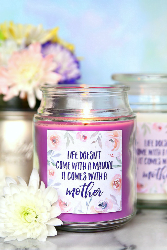 Mother s Day Candle Labels Free Printable Diy Candle Gift Mothers Day Candle Candle Labels