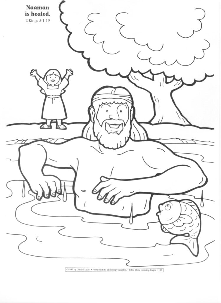 Naaman Coloring Pages Coloring Home