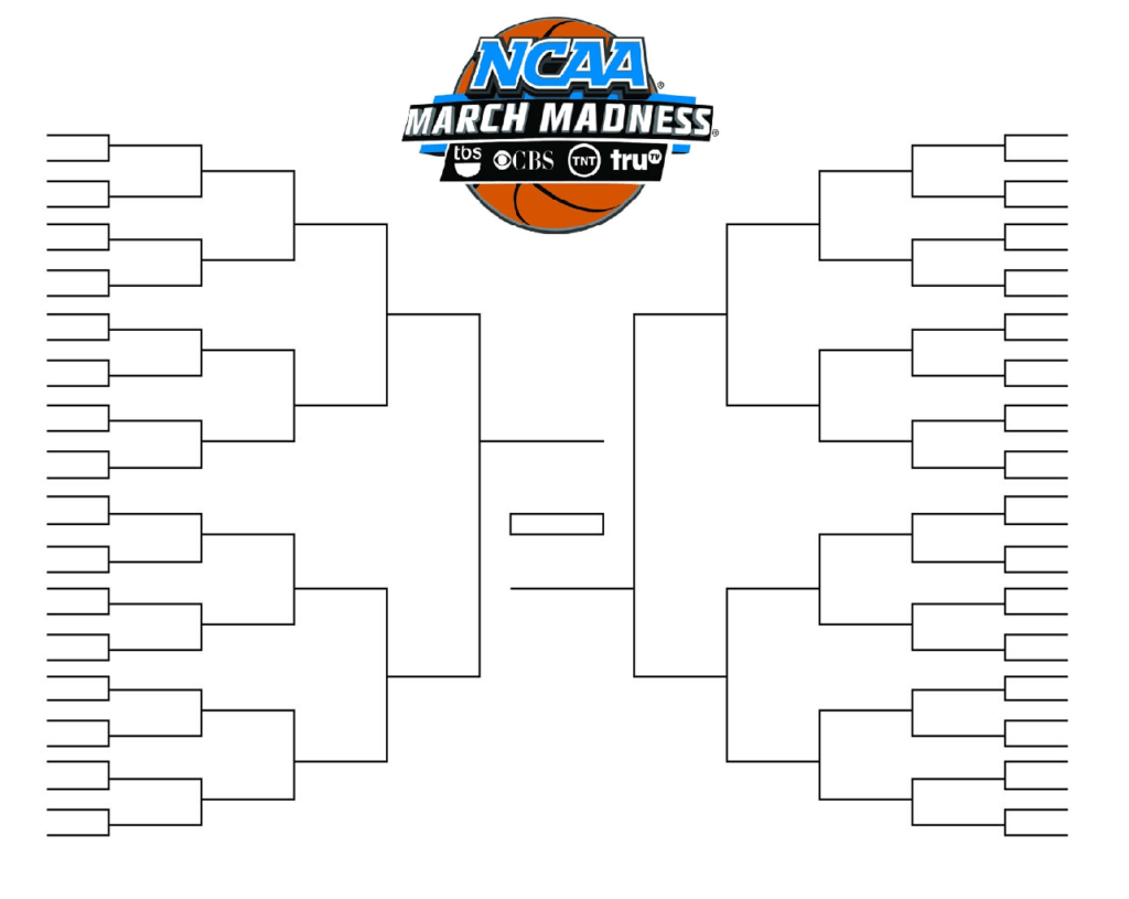 NCAA Tournament Bracket In PDF Printable Blank And Fillable