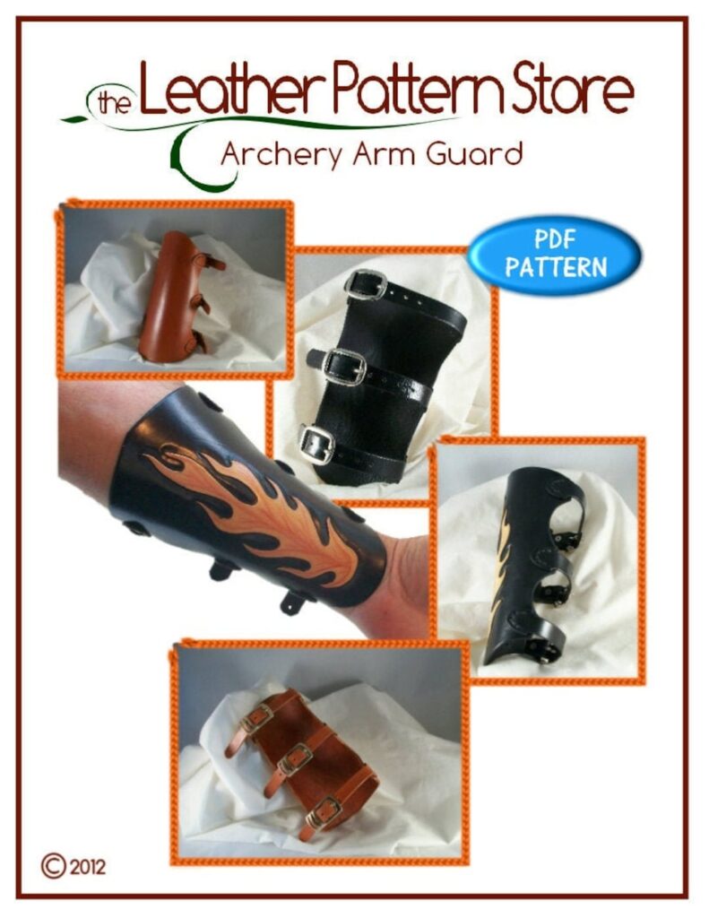 PATTERN Archery Arm Guard PDF Pattern For Leather Etsy de