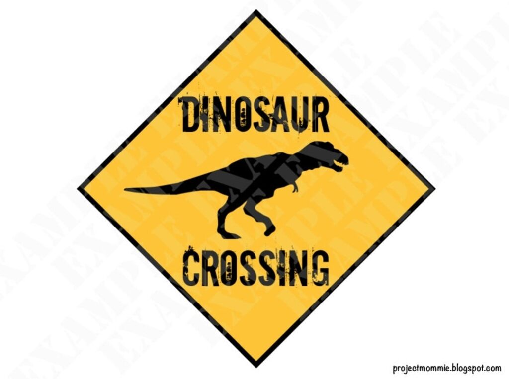 Dinosaur Warning Signs Printable