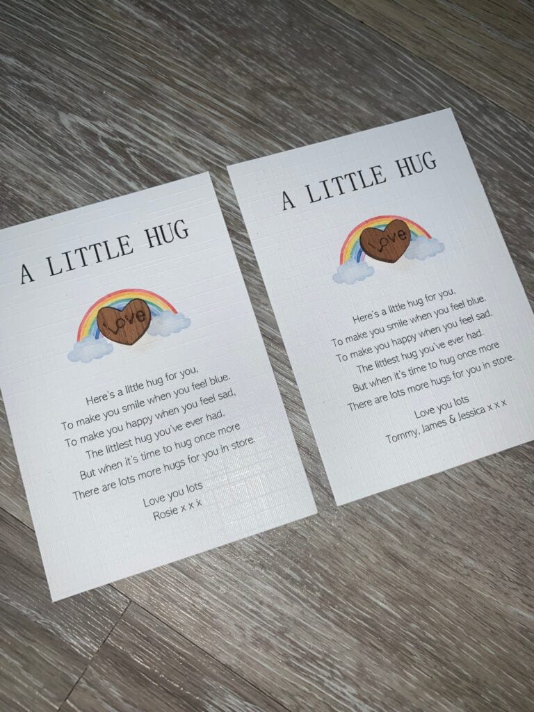 PERSONALISED A TINY Little Pocket Hug With Poem Card Etsy de