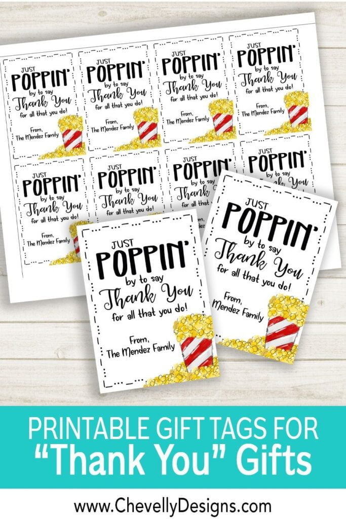 Personalized Poppin By To Say Thank You For All That You Do Popcorn Gift Tags P Teacher Appreciation Gifts Diy Popcorn Teacher Appreciation Teacher Treats