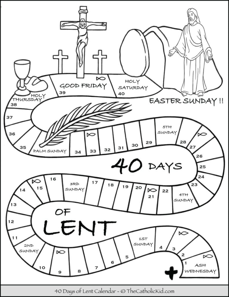 Printable Lent Calendar 2022