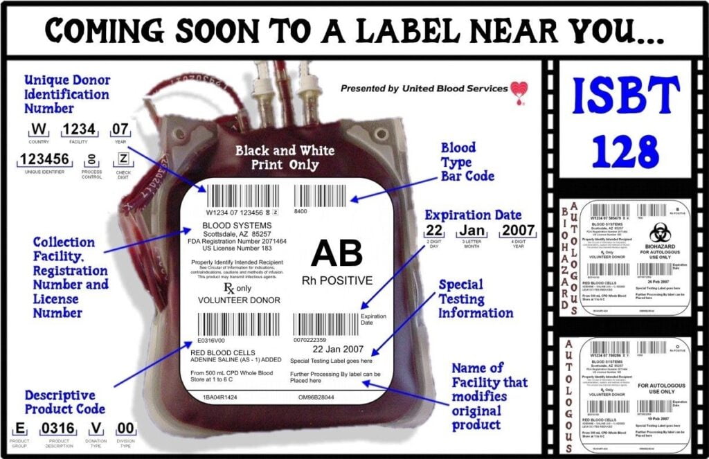 Blood Bag Label Printable